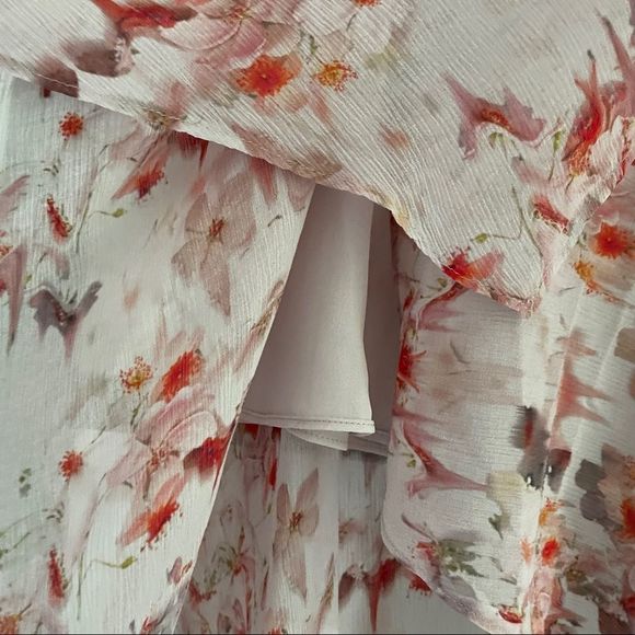 Allsaints Slvina Momo Handkerchief Skirt. Floral High Low Wrap look NWT US 0 - Picture 7 of 14